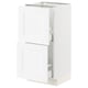 SEKTION / MAXIMERA Gabinete bajo 2 cajones, blanco Enköping/blanco efecto madera, 38x37x76 cm