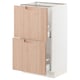 SEKTION / MAXIMERA Gabinete bajo 2 cajones, blanco/Fröjered bambú claro, 46x37x76 cm