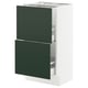 SEKTION / MAXIMERA Gabinete bajo 2 cajones, blanco/Havstorp Verde oscuro, 46x37x76 cm