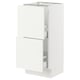 SEKTION / MAXIMERA Gabinete bajo 2 cajones, blanco/Vallstena blanco, 38x37x76 cm