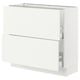 SEKTION / MAXIMERA Gabinete bajo 2 cajones, blanco/Vallstena blanco, 91x37x76 cm