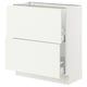 SEKTION / MAXIMERA Gabinete bajo 2 cajones, blanco/Vallstena blanco, 76x37x76 cm
