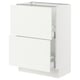 SEKTION / MAXIMERA Gabinete bajo 2 cajones, blanco/Vallstena blanco, 61x37x76 cm