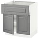 SEKTION / MAXIMERA Gabinete bajo 2 puertas 1 cajón, blanco/Bodbyn gris, 76x61x76 cm