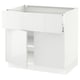 SEKTION / MAXIMERA Gabinete bajo 2 puertas 1 cajón, blanco/Ringhult blanco, 91x61x76 cm