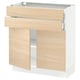 SEKTION / MAXIMERA Gabinete bajo 2 puertas 2 cajones, blanco/Askersund efecto fresno claro, 76x37x76 cm