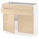 SEKTION / MAXIMERA Gabinete bajo 2 puertas 2 cajones, blanco/Askersund efecto fresno claro, 91x37x76 cm