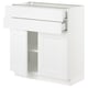 SEKTION / MAXIMERA Gabinete bajo 2 puertas 2 cajones, blanco/Axstad blanco mate, 76x37x76 cm