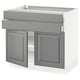 SEKTION / MAXIMERA Gabinete bajo 2 puertas 2 cajones, blanco/Bodbyn gris, 91x61x76 cm