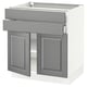 SEKTION / MAXIMERA Gabinete bajo 2 puertas 2 cajones, blanco/Bodbyn gris, 76x61x76 cm