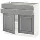 SEKTION / MAXIMERA Gabinete bajo 2 puertas 2 cajones, blanco/Bodbyn gris, 91x37x76 cm