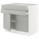 Opción: SEKTION / MAXIMERA Gabinete bajo 2 puertas 2 cajones, blanco/Havstorp gris claro, 91x61x76 cm