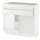 SEKTION / MAXIMERA Gabinete bajo 2 puertas 2 cajones, blanco/Ringhult blanco, 91x37x76 cm