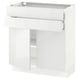 SEKTION / MAXIMERA Gabinete bajo 2 puertas 2 cajones, blanco/Ringhult blanco, 76x37x76 cm