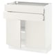SEKTION / MAXIMERA Gabinete bajo 2 puertas 2 cajones, blanco/Veddinge blanco, 76x37x76 cm