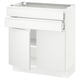 SEKTION / MAXIMERA Gabinete bajo 2 puertas 2 cajones, blanco/Voxtorp blanco mate, 76x37x76 cm
