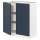 SEKTION / MAXIMERA Gabinete bajo 2 puertas 3 cajones, blanco Axstad/mate azul, 76x37x76 cm