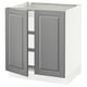 SEKTION / MAXIMERA Gabinete bajo 2 puertas 3 cajones, blanco/Bodbyn gris, 76x61x76 cm