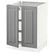 SEKTION / MAXIMERA Gabinete bajo 2 puertas 3 cajones, blanco/Bodbyn gris, 61x61x76 cm