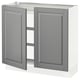 SEKTION / MAXIMERA Gabinete bajo 2 puertas 3 cajones, blanco/Bodbyn gris, 91x37x76 cm