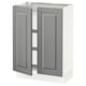 SEKTION / MAXIMERA Gabinete bajo 2 puertas 3 cajones, blanco/Bodbyn gris, 61x37x76 cm