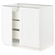 SEKTION / MAXIMERA Gabinete bajo 2 puertas 3 cajones, blanco Enköping/blanco efecto madera, 91x61x76 cm