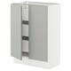 SEKTION / MAXIMERA Gabinete bajo 2 puertas 3 cajones, blanco/Havstorp gris claro, 61x37x76 cm