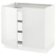SEKTION / MAXIMERA Gabinete bajo 2 puertas 3 cajones, blanco/Ringhult blanco, 91x61x76 cm