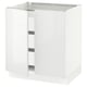 SEKTION / MAXIMERA Gabinete bajo 2 puertas 3 cajones, blanco/Ringhult blanco, 76x61x76 cm
