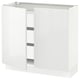 SEKTION / MAXIMERA Gabinete bajo 2 puertas 3 cajones, blanco/Ringhult blanco, 91x37x76 cm