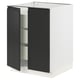 SEKTION / MAXIMERA Gabinete bajo 2 puertas 3 cajones, blanco/Upplöv Carbón mate, 61x61x76 cm