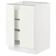 SEKTION / MAXIMERA Gabinete bajo 2 puertas 3 cajones, blanco/Vallstena blanco, 61x61x76 cm