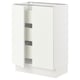 SEKTION / MAXIMERA Gabinete bajo 2 puertas 3 cajones, blanco/Vallstena blanco, 61x37x76 cm