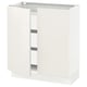 SEKTION / MAXIMERA Gabinete bajo 2 puertas 3 cajones, blanco/Veddinge blanco, 76x37x76 cm