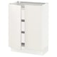 SEKTION / MAXIMERA Gabinete bajo 2 puertas 3 cajones, blanco/Veddinge blanco, 61x37x76 cm