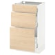 SEKTION / MAXIMERA Gabinete bajo 3 cajones, blanco/Askersund efecto fresno claro, 46x37x76 cm