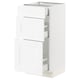 SEKTION / MAXIMERA Gabinete bajo 3 cajones, blanco Enköping/blanco efecto madera, 38x37x76 cm