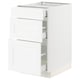 SEKTION / MAXIMERA Gabinete bajo 3 cajones, blanco Enköping/blanco efecto madera, 46x61x76 cm
