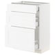 SEKTION / MAXIMERA Gabinete bajo 3 cajones, blanco Enköping/blanco efecto madera, 61x37x76 cm