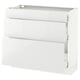 SEKTION / MAXIMERA Gabinete bajo 3 cajones, blanco/Ringhult blanco, 91x37x76 cm