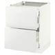 SEKTION / MAXIMERA Gabinete bajo 3 cajones, blanco/Ringhult blanco, 61x61x76 cm