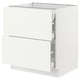 SEKTION / MAXIMERA Gabinete bajo 3 cajones, blanco/Vallstena blanco, 76x61x76 cm