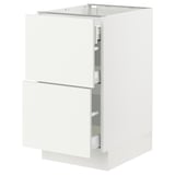 SEKTION / MAXIMERA Gabinete bajo 3 cajones, blanco/Vallstena blanco, 46x61x76 cm