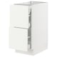 SEKTION / MAXIMERA Gabinete bajo 3 cajones, blanco/Vallstena blanco, 38x61x76 cm