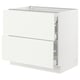 SEKTION / MAXIMERA Gabinete bajo 3 cajones, blanco/Vallstena blanco, 91x61x76 cm