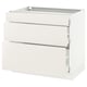 SEKTION / MAXIMERA Gabinete bajo 3 cajones, blanco/Veddinge blanco, 91x61x76 cm