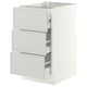 SEKTION / MAXIMERA Gabinete bajo 4 cajones, blanco/Aspudden gris claro, 46x61x76 cm