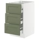 SEKTION / MAXIMERA Gabinete bajo 4 cajones, blanco/Axstad verde grisáceo, 46x61x76 cm