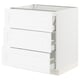 SEKTION / MAXIMERA Gabinete bajo 4 cajones, blanco Enköping/blanco efecto madera, 76x61x76 cm