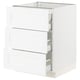 SEKTION / MAXIMERA Gabinete bajo 4 cajones, blanco Enköping/blanco efecto madera, 61x61x76 cm